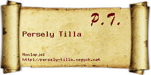 Persely Tilla névjegykártya